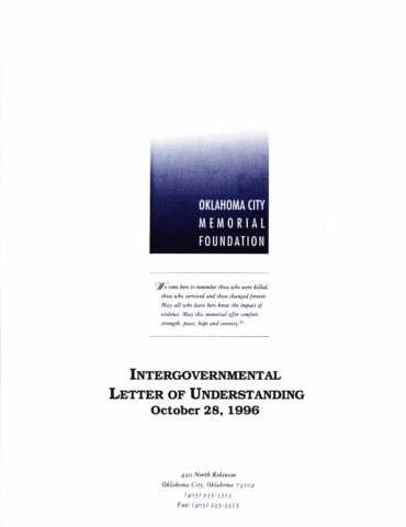 Intergovernmental Letter of Understanding