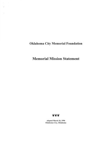 Memorial Mission Statement