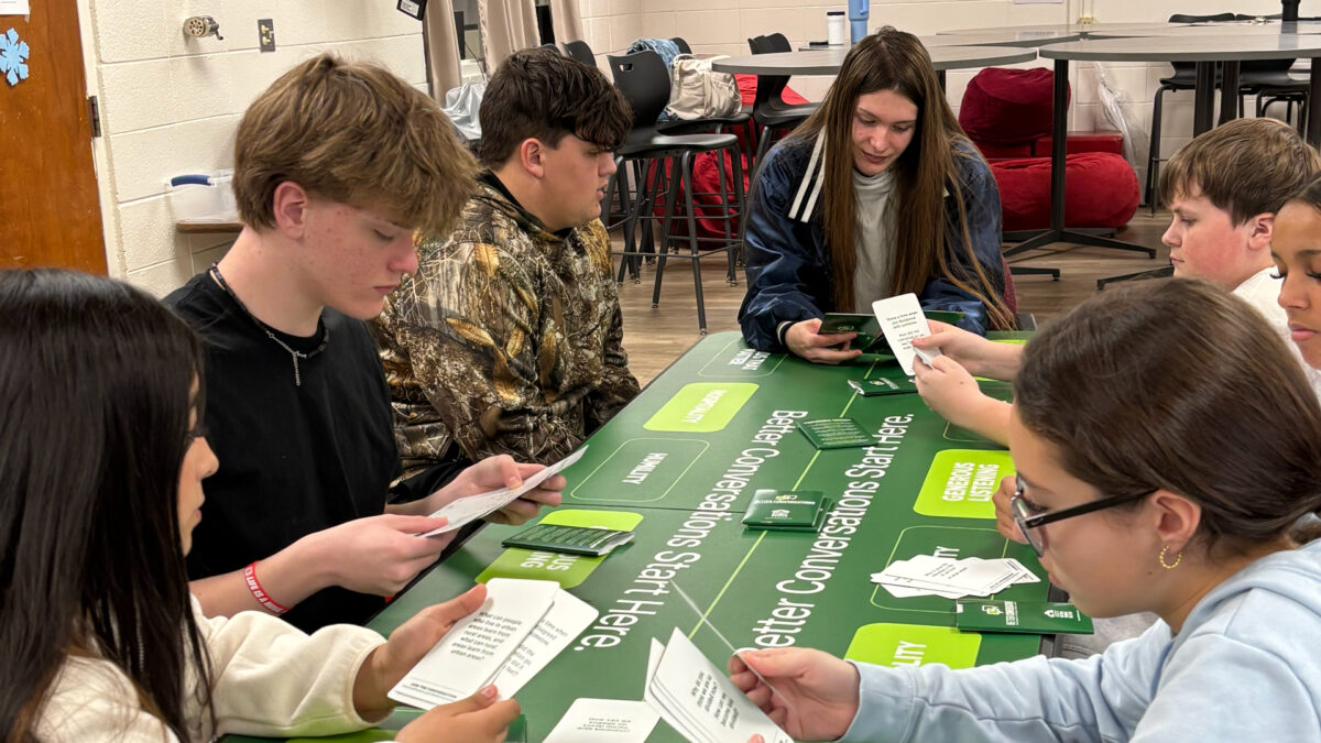 <p>Oklahoma history students at Muldrow High School spent time looking back and thinking forward as Journey of Hope Phase II went to Sequoyah County. 76 students explored the impact of the Oklahoma City bombing and took part in Better Conversations with their classmates, considering how to solve the issues facing their school and show up for each other during tough times.</p>