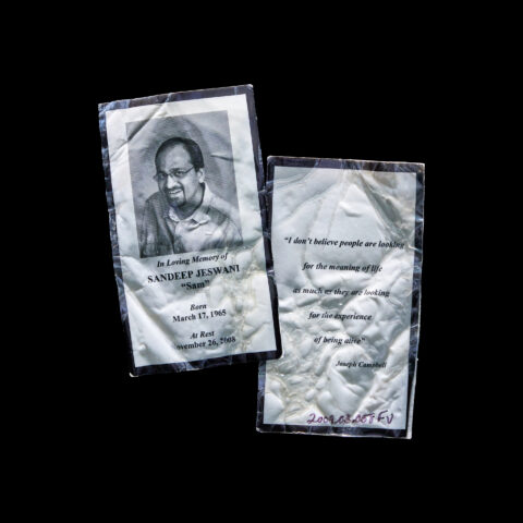 Mourning Card for Sandeep Jeswani