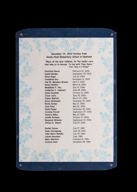 Sandy Hook Elementary School Letter